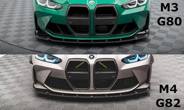 Губа на передний бампер BMW M3 M4 G80 G82 юбка обвес сплитер накладка на бампер БМВ М3 М4 Г80 Г82