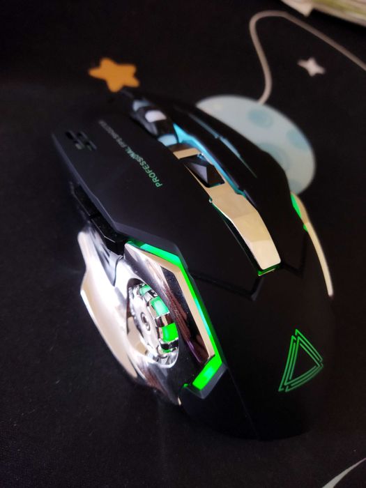 Мышка аккумуляторная беспроводная 2.4G. Bluetooth игровая