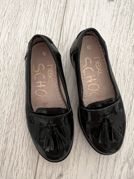 Чорні туфлі лофери лаковані Next, 10 розмір, 17 см ножка