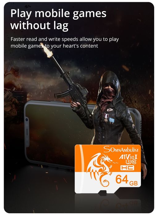 Карта памяти microSDXC 64 Гб 10 класс .