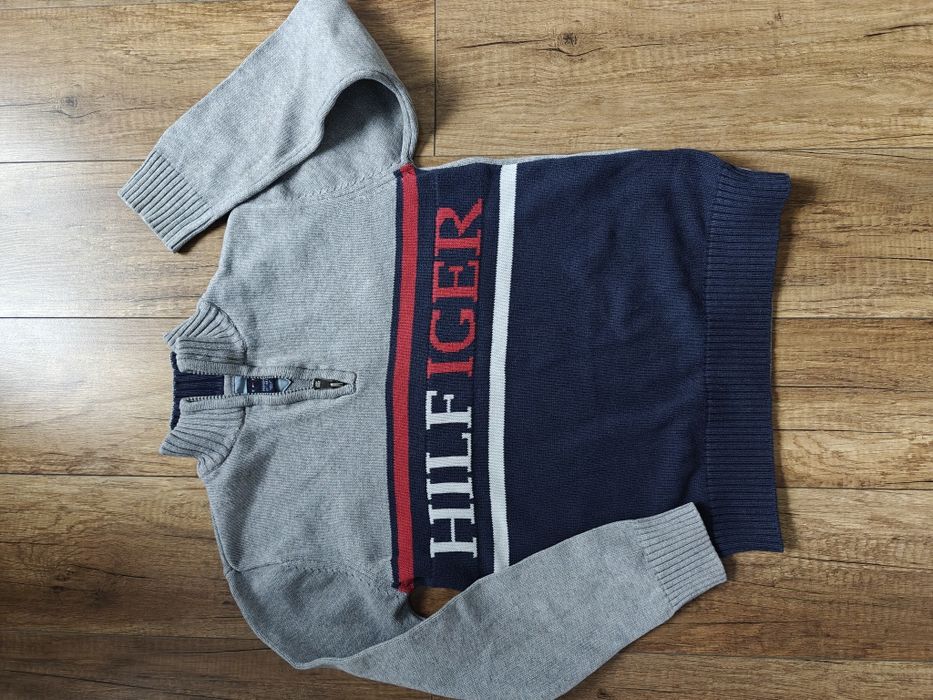 Chłopięcy sweter ze stójką i zamkiem, 12-14 lat, Tommy Hilfiger