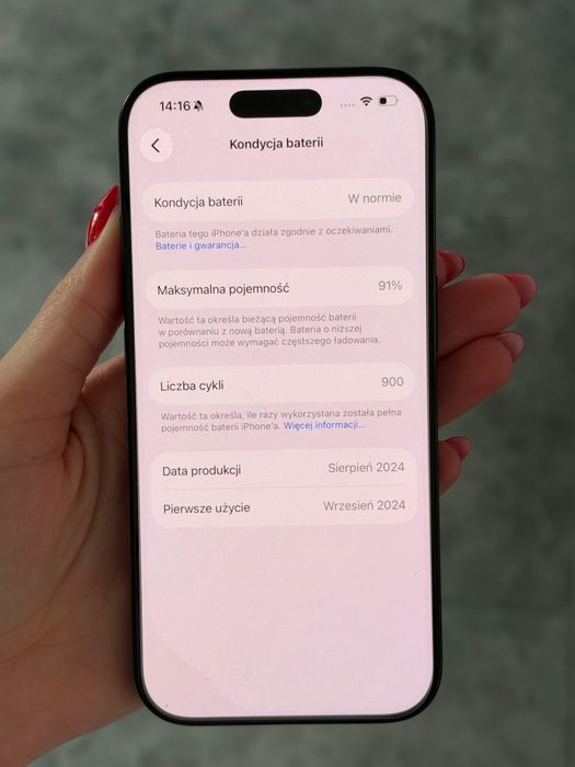 Iphone 16 Pro 256GB kolor titan black