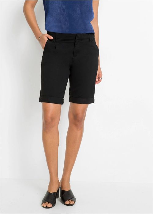 B.P.C bermudy damskie czarne ze stretchem r.42