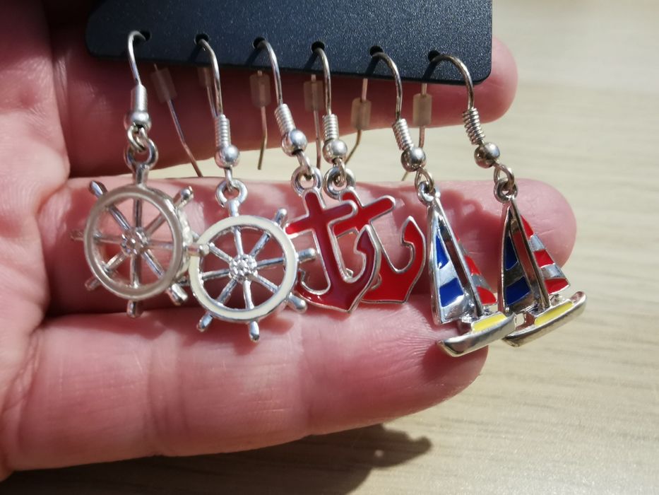 Bijou Brigitte komplet 3 marynarskich kolczyków