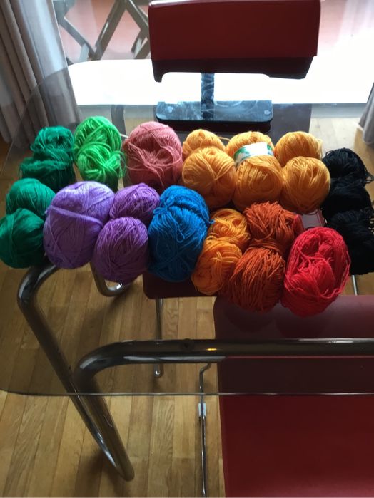 Novelos de lã de poliester,novelos algodao mercerizado,trapilho…