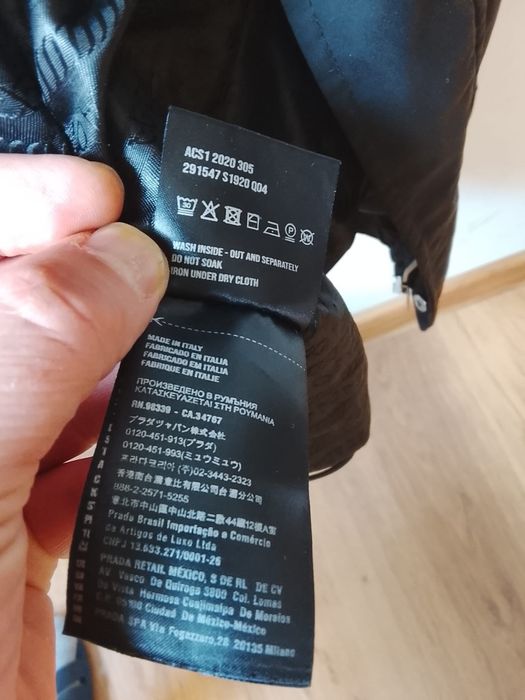 Prada oryginalne lekkie wiosnę nylon kurtki męskie jak nowe