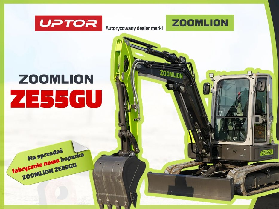 Zoomlion ZE55GU  Koparka gąsienicowa ZOOMLION ZE55GU, NOWA, Autoryzowany Dealer