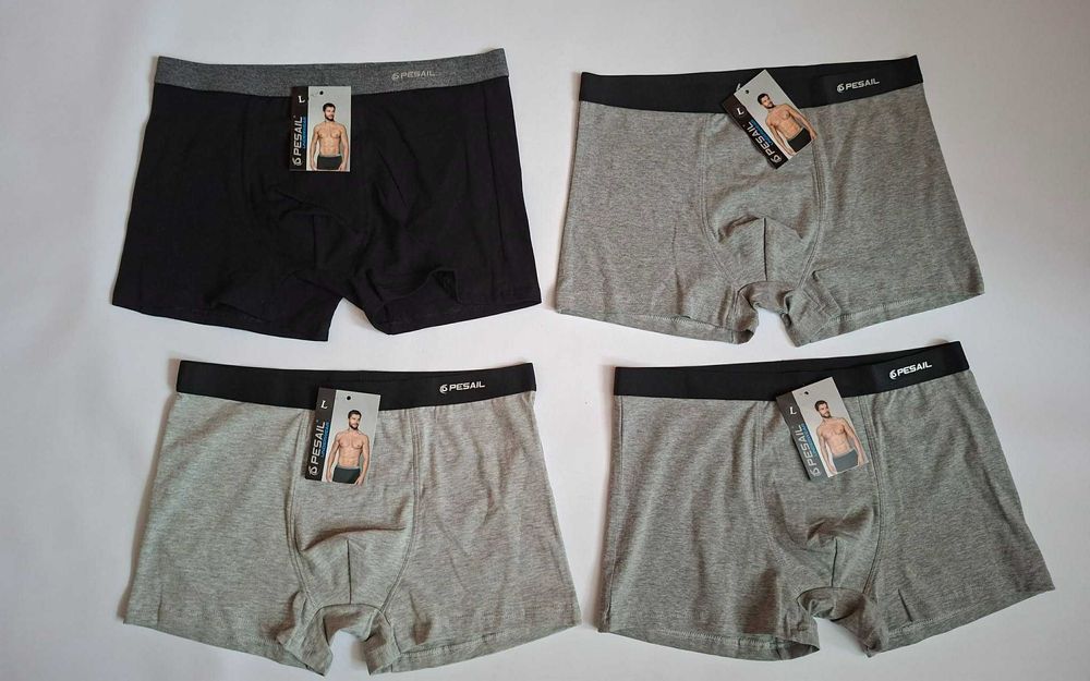 4 sztuki Bokserki męskie majtki Pesail bawełna 4PAK r L pas 72-102 cm