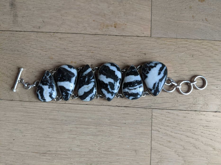 Bransoletka srebrna agaty