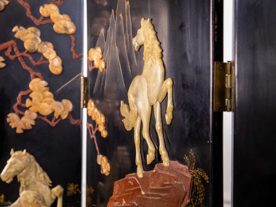 Вінтажна ширма Шинуазрі, ширма у східному стилі