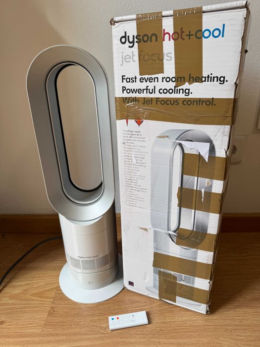 Dyson Hot+Cool AM09 Branco/Prateado com caixa original