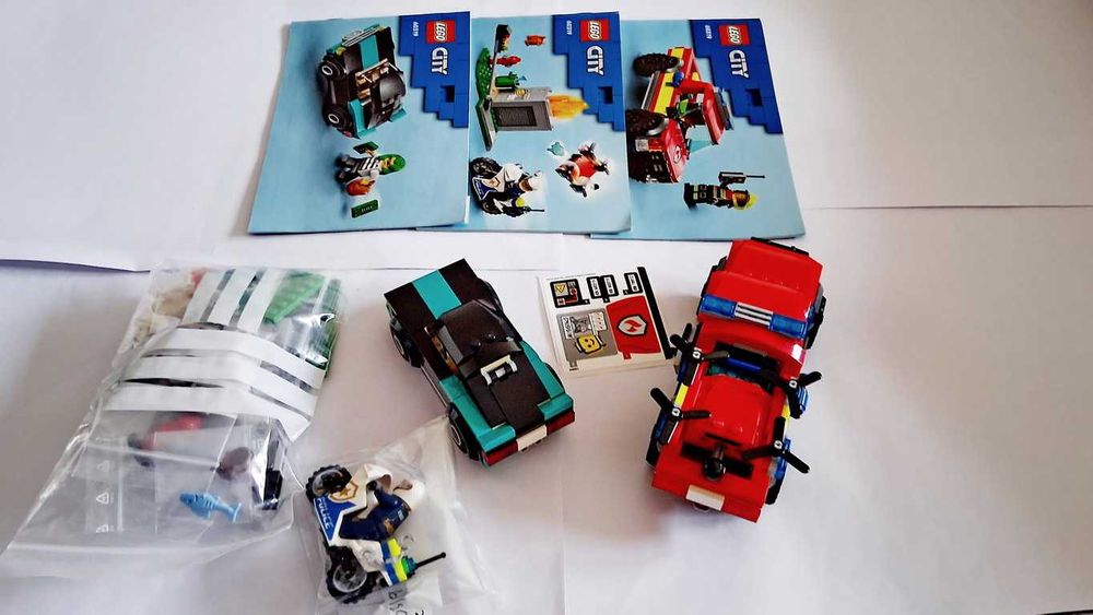 Lego City 60319 Fire Rescue & Police Chase em peças novas semi montado