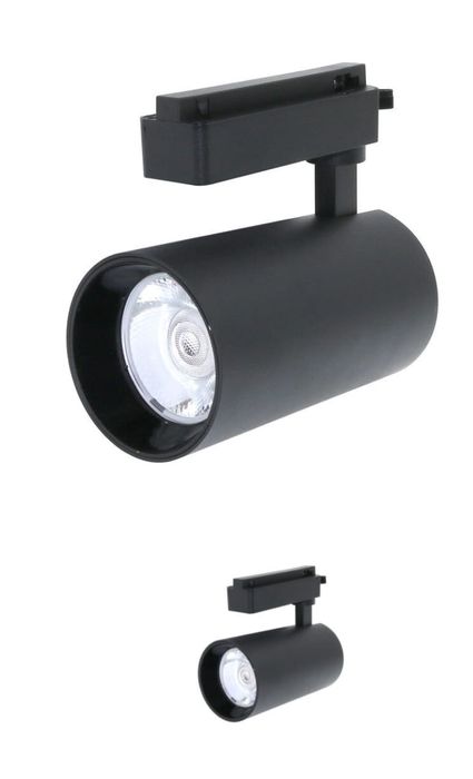 Projetores  spot track 86 black  para calha trifásica