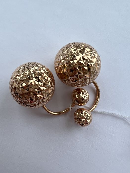 Золотые серьги Диоры красное  золото 585 проба