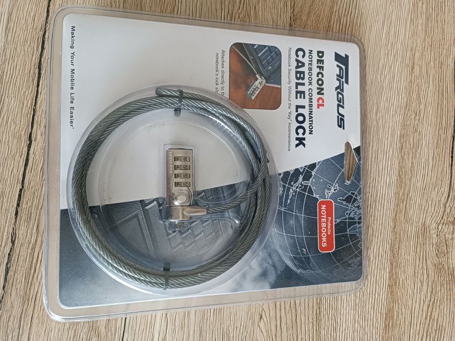 Blokada linka do laptopa Targus DEFCON CL | NOWA Szyfr