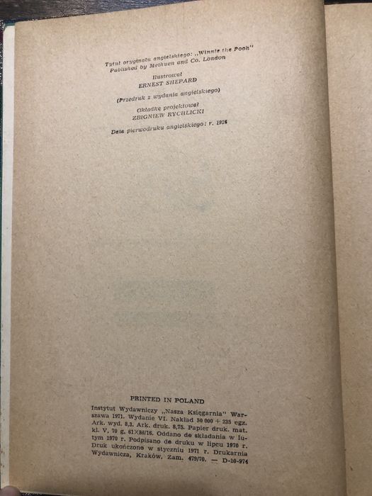 Książka „Kubuś puchatek”