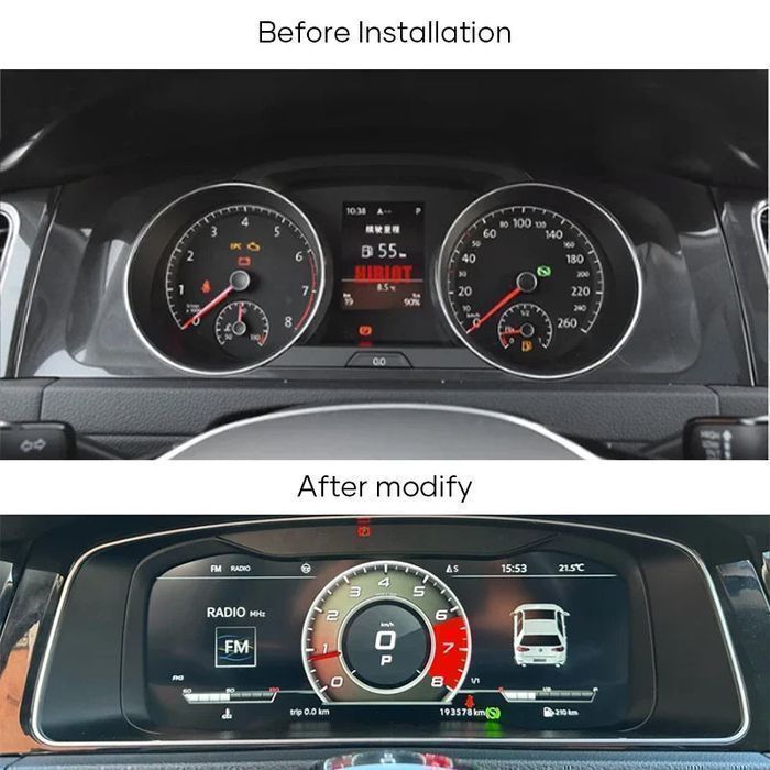 VW Golf 6 7 Passat B7 B8 – Zegary 12.3" LCD