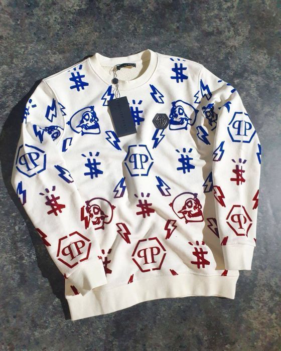 РАСПРОДАЖА! PHILIPP PLEIN Мужской брендовый свитшот кофта реглан