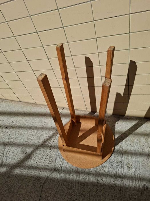 Mesa camilha redonda 50 cm - charme rústico