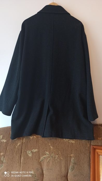 Płaszcz męski welniany ciemnoszary