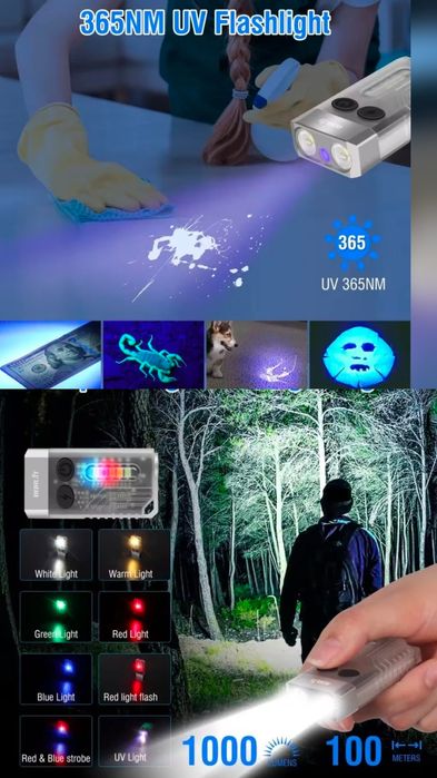 BORUIT V1 / V10, найкращий ліхтарик-брелок, топ якість,