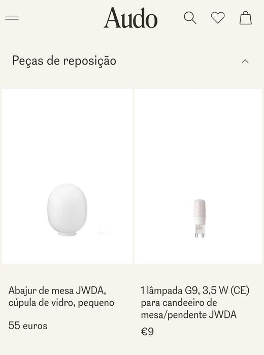 Candeeiro de mesa Audo