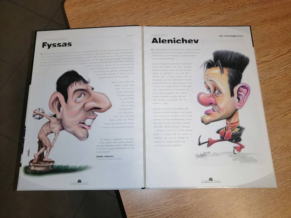 Livro caricaturas Futebol Euro