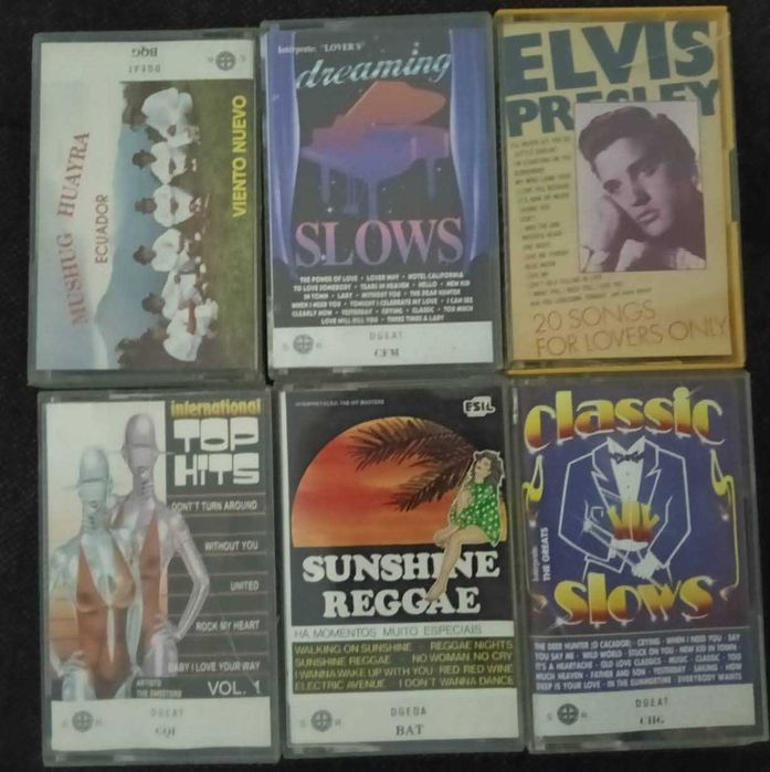 Portuguese, Brazilian, and Spanish music cassettes, etc.
