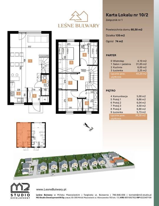 80,5 m² - Dom w zabudowie bliźniaczej z ogrodem (Targówka D10/2) - Widok 5