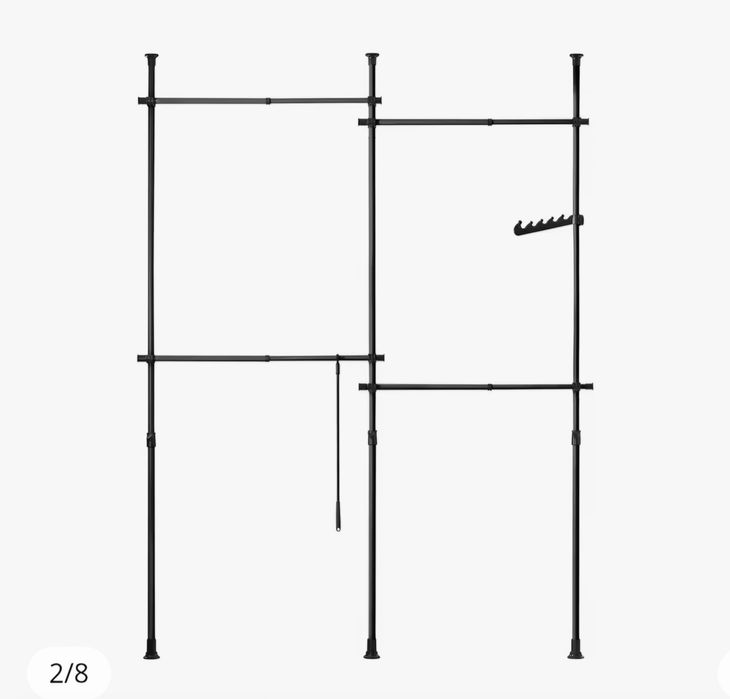 Suporte cabide com 4 varas