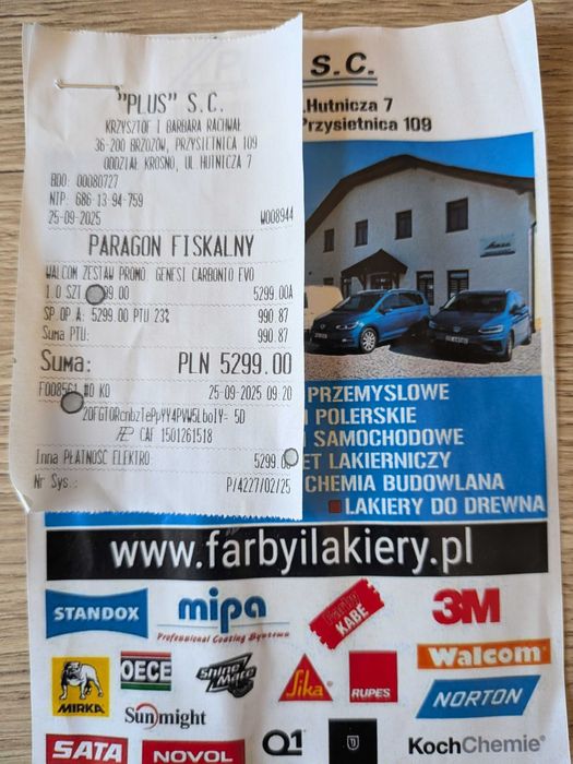 Pistolety lakiernicze Walcom Carbonio evo 1,3 halo base ,clear