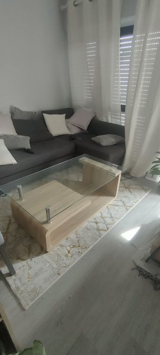 Mesa de vidro de centro