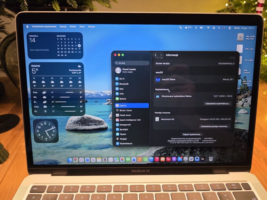 MacBook Air M1 | 16GB RAM | 512GB SSD | Retina 2560x1600 | Bateria 92%