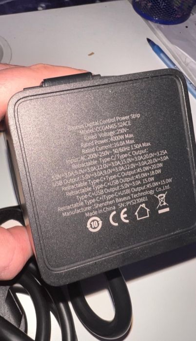 Baseus PowerCombo 65W GaN — Розумна зарядна станція