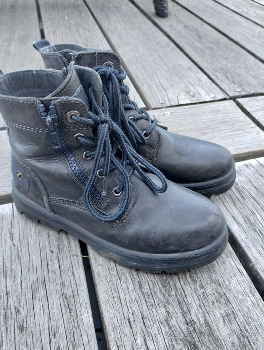 Botkii zimowe skórzane