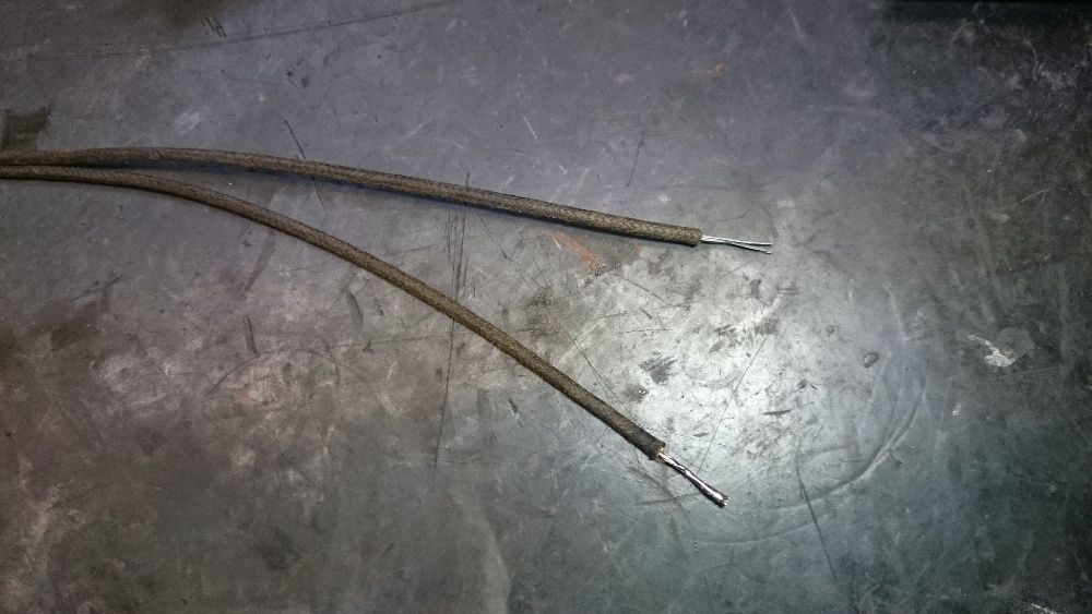 kabel w oplocie bawełny NSU DKW BMW IŻ ZUNDAPP BSA NORTON M72