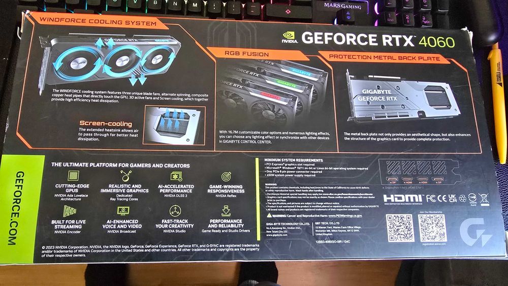 Nvidia GeForce RTX 4060 8GB Gigabyte Gaming OC