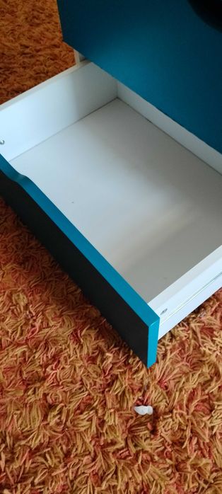 Módulo de gavetas secretaria (3 gavetas) azul ebranco