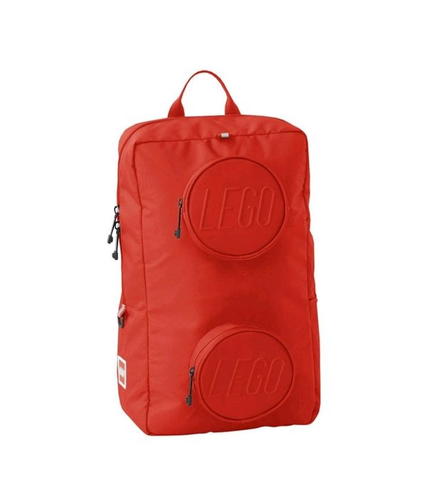 Plecak szkolny 18L , czerwony, Plecak Brick 1x2 LEGO duża wersja kloc