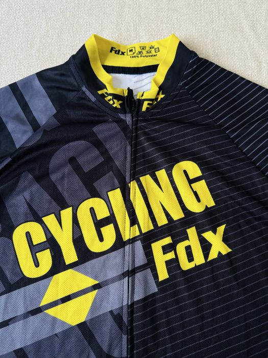 Camisola de Ciclismo FDX Sem Mangas Preta e Amarela