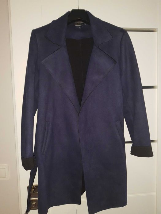 Trencz płaszcz granatowy