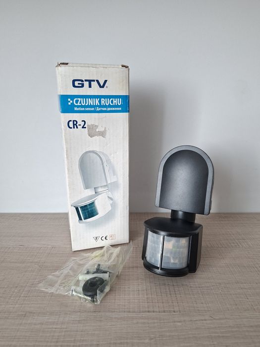 Czujnik ruchu GTV CR-2 180° czarny