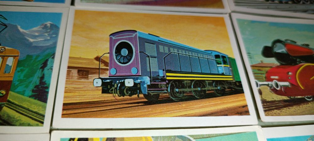 Lote de 15 antigos cromos Os Comboios