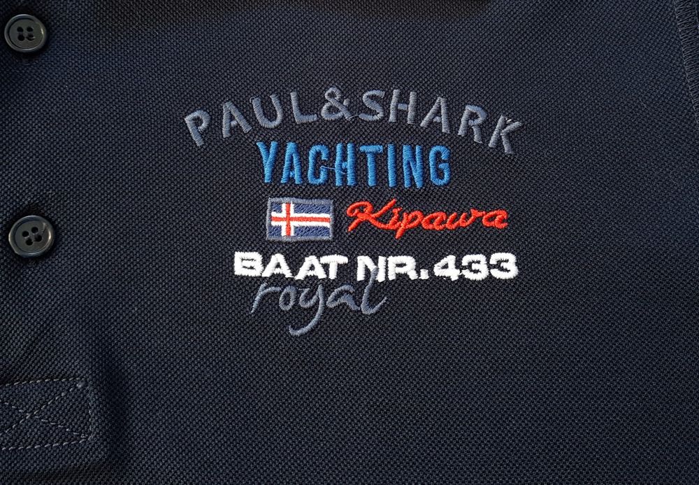 PAUL & SHARK поло футболка made in Italy оригинал L certilogo