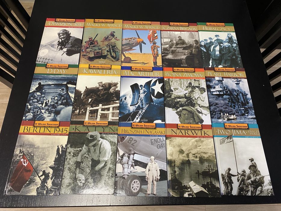 II Wojna Światowa Wydarzenia Ludzie Tajemnice komplet 15x książka +DVD