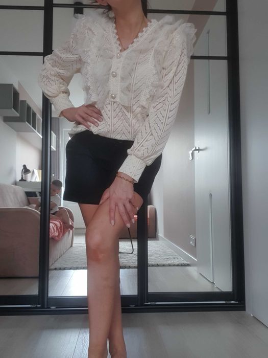 Eleganckie ocieplane spodenki czarne Cocomore rozm. S