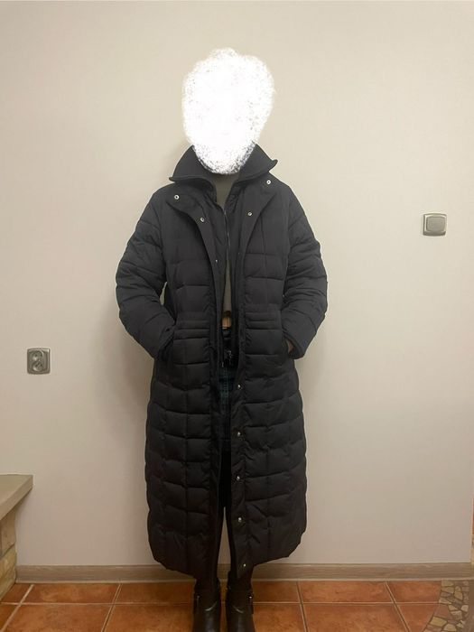 Płaszcz dlugi pikowany sOliver czarny XL