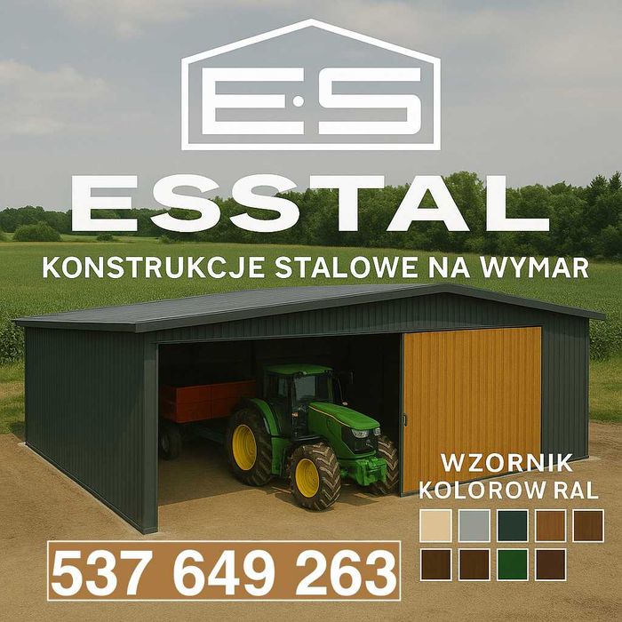 Zadaszenie bez Bram|Wiata|Magazyn Rolniczy|Garaż Blaszany| - ESSTAL*