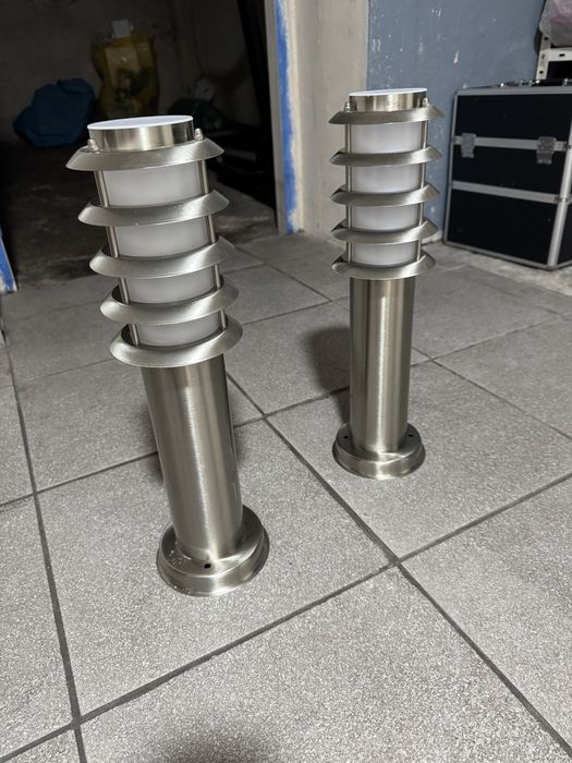 Dwoe piękne ogrodowe, tarasiwe lampy lindby