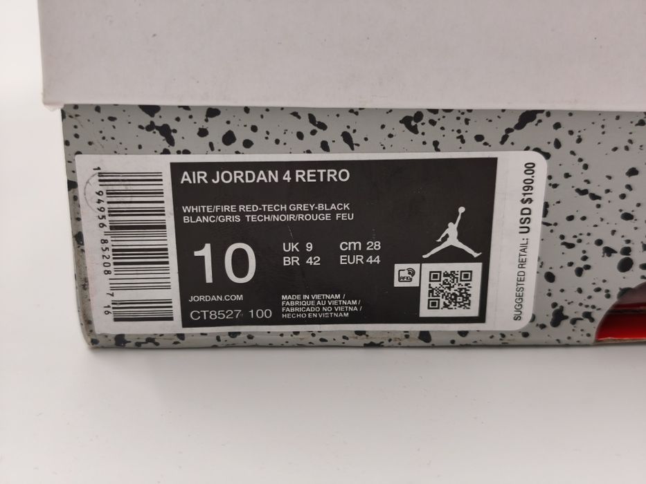 Air Jordan 4 White Cement EU44